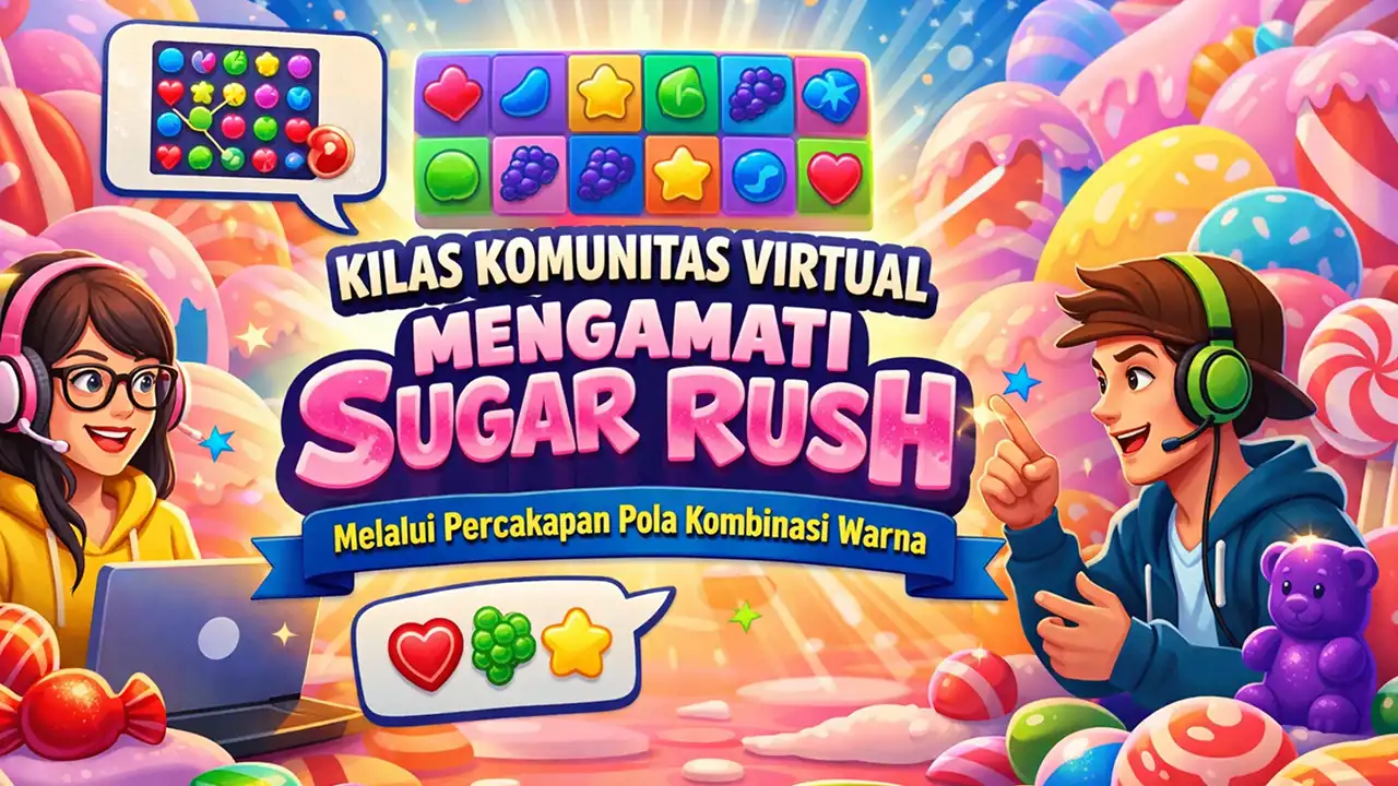 Kilas Komunitas Virtual Mengamati Sugar Rush Melalui Percakapan Pola Kombinasi Warna